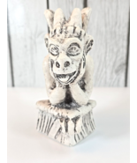 Vintage Gothic Winged Gargoyle Statue 6 in Tongue Out Carved Figure Decor - $16.82