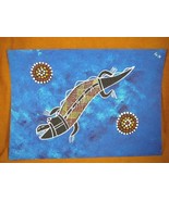 AUS-15 Crocodile blue Australian Native Aboriginal PAINTING Artwork T Mo... - £53.92 GBP