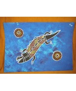 AUS-15 Crocodile blue Australian Native Aboriginal PAINTING Artwork T Mo... - $93.12 CAD