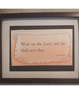 Bible Verse Wall Decor - Ephemera Wall Art - Wait On The Lord, and He Sh... - $203.51 MXN
