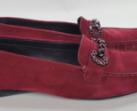 Stuart Weitzman Womens Murphy Moc Scarlet Suede Leather Loafers BW06027 ... - £23.35 GBP