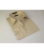 Men&#39;s Milani dress shirt soft cotton Blend easy wash business Long sleev... - $470.20 MXN