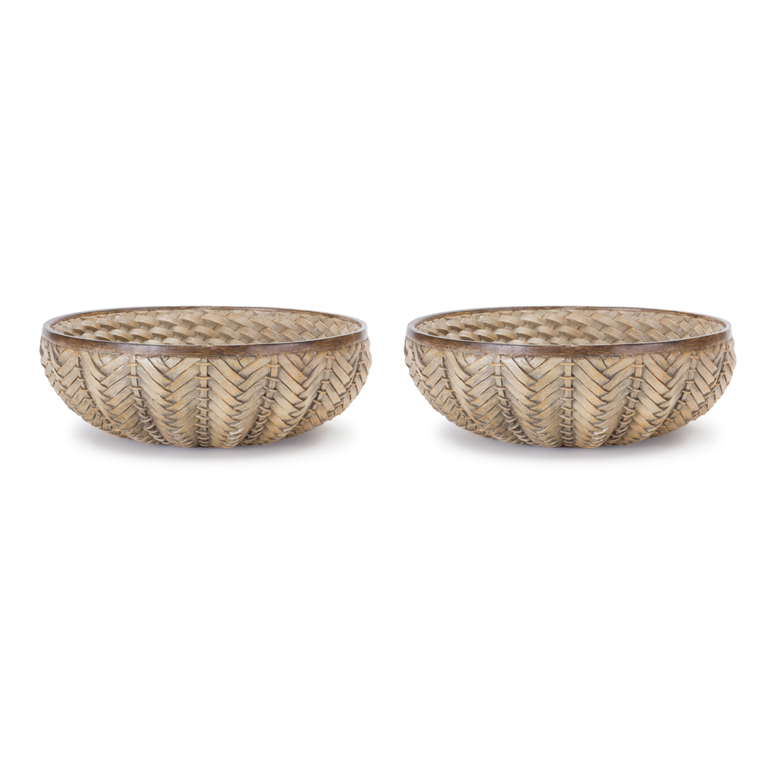 Decorative Wicker Design Bowl (Set of 2) - $92.22