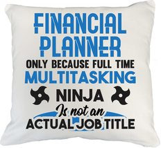 Make Your Mark Design Funny Financial Planner White Pillow Cover for Agent and B - $24.74+