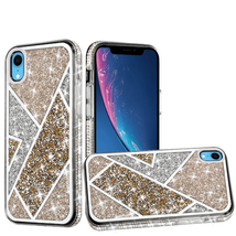 Rhombus Bling Glitter Diamond Case Cover for iPhone XR 6.1″ GOLD - £6.73 GBP