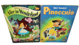 Vintage 1977 Walt Disney Alice In Wonderland & Pinocchio A Big Golden Book - £22.12 GBP