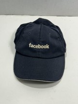 Facebook Cap Hat Port Authority Mens One Sz Navy Blue Adjustable Needs Cleaning - £12.41 GBP