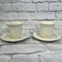 Mikasa French Countryside Cup and Saucer Set of 2 White F9000 - £23.69 GBP