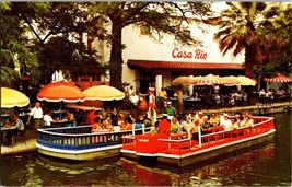 Casa Rio Mexican Restaurant San Antonio River Vtg Postcard Texas (D12) - £4.58 GBP