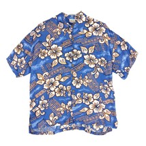 MAKAI BEACH WEAR Hawaii Men&#39;s M Hawaiian Tropical Rayon Pocket Button Do... - £19.02 GBP