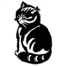 Kitty Cat sticker VINYL DECAL Felis Catus Felidae Siamese Calico Tabby - $7.12