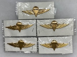 DEALERS LOT, EGYPT, PARACHUTIST, PARA WINGS, GROUP OF 5 WINGS, GOLD TONED - $24.75