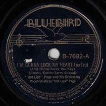 Hot Lips Page Orch 78 I&#39;m Gonna Lock My Heart / The Pied Piper SH3G - £5.53 GBP