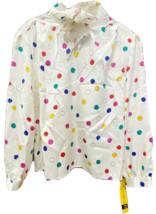 Polka Dots Blouse Lord Taylor Size 16 Vintage SK &amp; Company White with Tags - $7.92