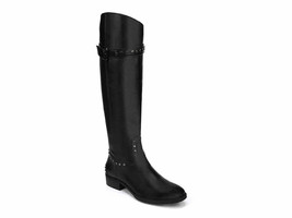Sam Edelman Paxton Riding Boots Black Studded Side Zip Size 6.5 M - £54.49 GBP