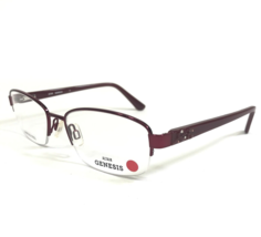 Altair Genesis Eyeglasses Frames G5038 602 MERLOT Red Round Half Rim 52-17-135 - £40.33 GBP