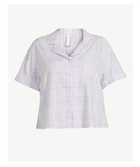 Joyspun Women&#39;s Woven Notch Collar Pajama Top Lavender Size Small S (4-6) - $266.74 MXN