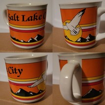 Vintage Salt Lake City Mug- Sunset, Mountains, Bird - $14.50