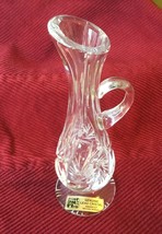 Genunie Lead Cristal Handcut Western Germany Vase Cruet w/ Handle Over 24% Pbo - £16.99 GBP