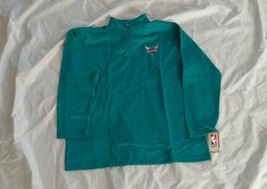 Majestic NBA Tall Charlotte Hornets 1/4Zip Long Sleeve Teal Green Sweatshirt 2XL - £21.02 GBP