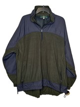 Orvis Men&#39;s Jacket Outdoor Vtg. 90&#39;s Fleece Colorblock Quarter Zip Green XL - £28.01 GBP