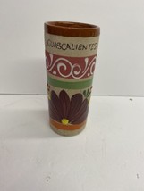 Mexican Folk Art Hand Painted Clay Vase - £14.94 GBP