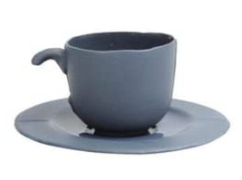 ALEXA LIXFELD Tea Cup Porcelain Minimalistic Dining Drinkware Grey - $72.89