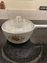 Corning Ware Spice of Life La Marjolaine with Lid P-82-B 1 1/2 pt Pan Vintage  - £11.67 GBP