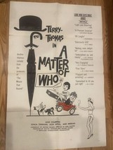 Terry Thomas in a matter of who, 1961 vintage original one sheet movie poster... - £38.91 GBP