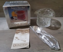 Oneida Saucy Top Hat Silverplate Spoon 1881 Rogers Dunkirk Crystal Dish ... - £18.45 GBP