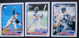 1989 Topps Traded Los Angeles Dodgers Team Set of 3 Baseball Cards - £2.39 GBP