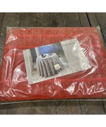 Vintage KEMP &amp; BEATLEY Red Window Pane Tablecloth 60 X 88 Polyester Acry... - $39.59