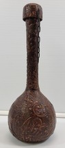 I) Spanish Matador Covered Brown Wrap Decorative Wine Bottle with Stopper Cork - £7.90 GBP