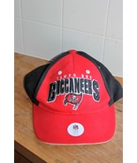 NFLTampa Bay Buccaneers Baseball Cap Hat Red/Black Flag Logo Team Appare... - £9.34 GBP