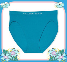 L Bt Blue Seamless Noshow Fullcover Victorias Secret High Leg Waist Brief Panty - £8.78 GBP