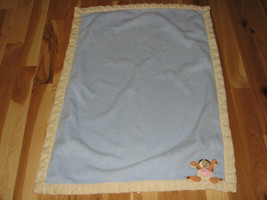 Disney Baby Winnie The Pooh Tigger Boy Blue Plush Fleece Blanket Yellow Cream - £18.98 GBP