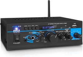 Home Audio Bluetooth Power Amplifier System - Pyle Ptau23, 2X40W, And Studio Use - £42.32 GBP
