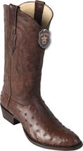 Los Altos Brown Handmade Genuine Full Quill Ostrich Round Toe Cowboy Boot - £408.89 GBP+