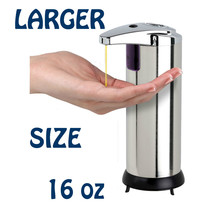 Touchless Automatic Soap Dispenser CHROME - Holds 16oz - £23.66 GBP