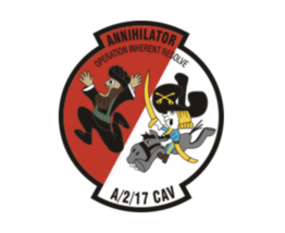 4&quot; 17th cavalry 2nd squadron annihilator army bumper sticker decal usa made - £21.23 GBP