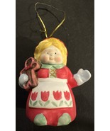 Vintage Mrs. Santa Claus Christmas Ornament  - Resin Hand Painted - $10.00