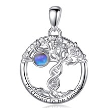 Real 925 Sterling Silver DNA Tree of Life Necklace Design 925 DNA Chemistry Pend - £28.87 GBP