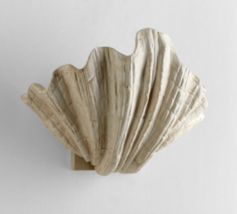 Scallop Shell Wall Sconce Light Fixture Beach Coastal Transitional Whimsical - £130.37 GBP