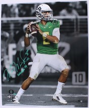 Marcus Mariota Signed / Inscribed &quot;Dropback&quot; 20x24 Photograph Steiner Le 14/14 - £554.26 GBP