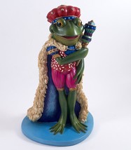 King/Prince Frog Figurine Holding His Septor 9&quot; Tall Resin - £39.53 GBP