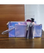 Eva-NYC NEW Iridescent Make Up Pouches Brushes Textured Rainbow Unicorn ... - $14.70