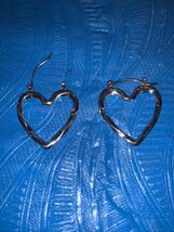 Closed Heart Earrings Clasp On Top - $9.90