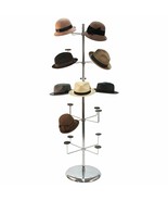 Hat Millinery Round Stand Retail Store Floor Display Rack 4 Levels 20 Ca... - $240.47