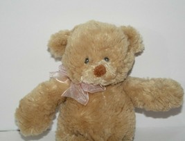 GUND Cuddly Pals Teddy Bear Little Puddin 58386 9&quot; Plush Stuffed Pink Bow Toy - £10.82 GBP