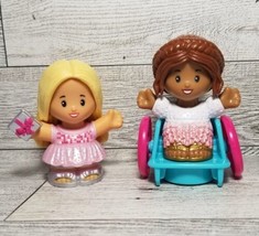 Fisher Price Little People Barbie Birthday Party Figures Set Of 2 - £7.17 GBP